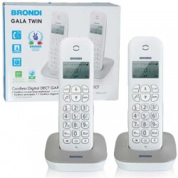 Telefono Cordless Brondi Gala Twin Bianco/Grigio
